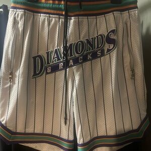 White and Purple Women's Shorts